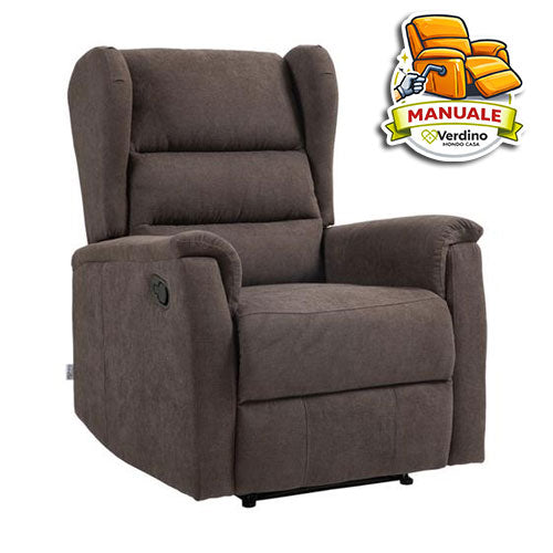 POLTRONA RELAX MANUALE "LORELLA" FANGO 01144 #cat