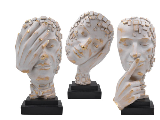 FIGURA RESINA NON VEDO/NON SENTO/NON PARLO CM.35 Y17 S.I.PAR