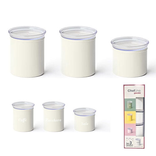 BARATTOLO 3 PZ "CHEF LINE" BIANCO 274082156 GUZZINI