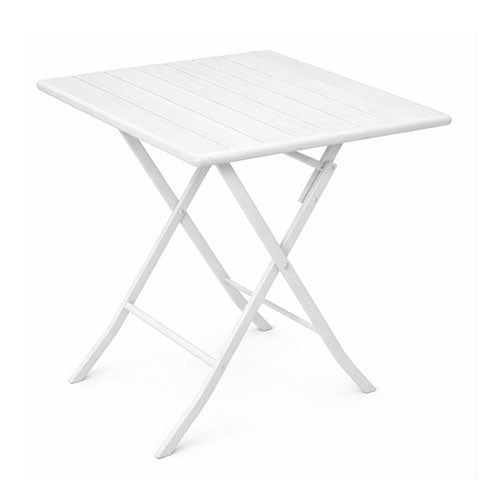 TAVOLO PIEGHEVOLE "WOOD 80" BIANCO #cat