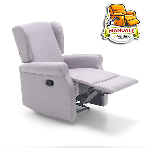 POLTRONA RELAX MANUALE "CHIARA" GRIGIO M0657-03 #cat