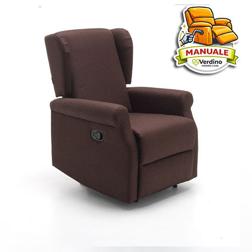 POLTRONA RELAX MANUALE "CHIARA" MARRONE M0657-09 #cat