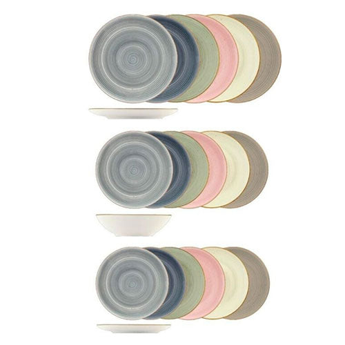SERVIZIO PIATTI 18 PZ "COUPE HARPER" 1536501 H&H