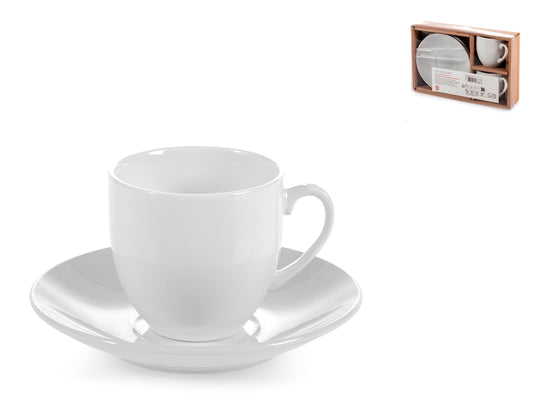 TAZZINE CAFFE SET 2PZ BOMB C/PIATTINO 90CC