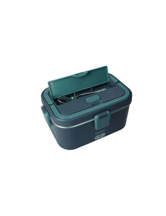 LUNCH BOX TERMICA BLU/VERDE PETROLIO C/POSATE E BORSA CONTENITORE INOX/PP 51588 BRANDANI