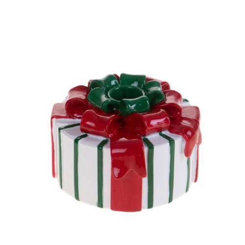 PORTA CANDELA PACCO REGALO 10 CM "ADDOBBI&DECORATION" 80255 BRANDANI