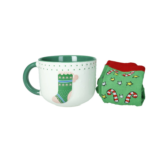 TAZZA COLAZIONE CON CALZINI COTONE "CALZA" 83025 BRANDANI