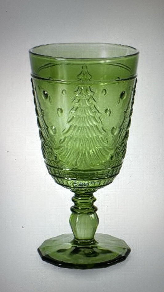 CALICE 6PZ VETRO NATALE VERDE 8,5H16 CC260 8566300