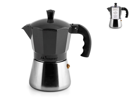 CAFFETTIERA INOXPRAN ALLUMINIO BASE ACCIAIO ANTRACITE 3 TAZZE
INDUZIONE 9901122