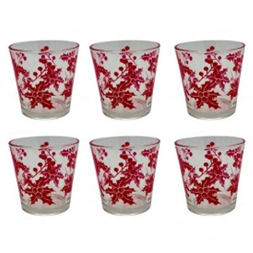 BICCHIERE ACQUA 6 PZ 2739 ROSSO PUNGITOPO