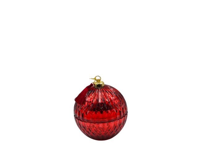 CANDELA VETRO GRANDE ROSSA 13X16 CM AR03S.I.PAR