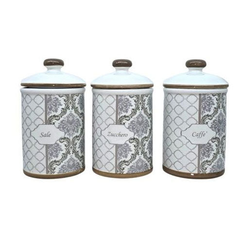 TRIS BARATTOLI CERAMICA 17 CM 2005 S.I. PAR