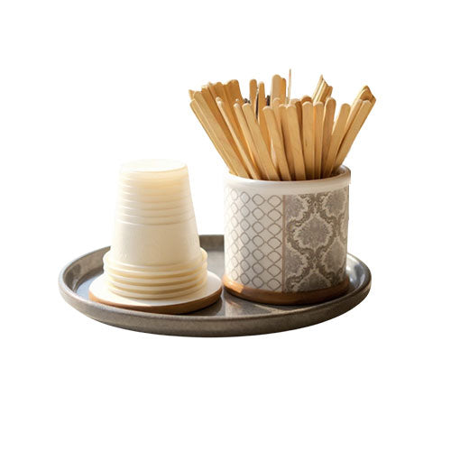 SET PORTA BICCHIERI E ASTE CAFFE' 16X10 CM 2006 S.I.PAR