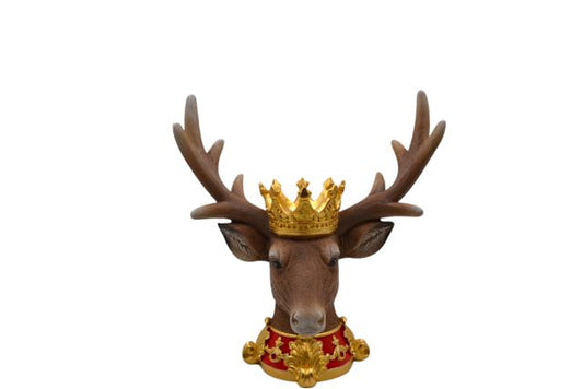 TESTA RENNA CANDELIERE 28X29 CM T63 S.I.PAR