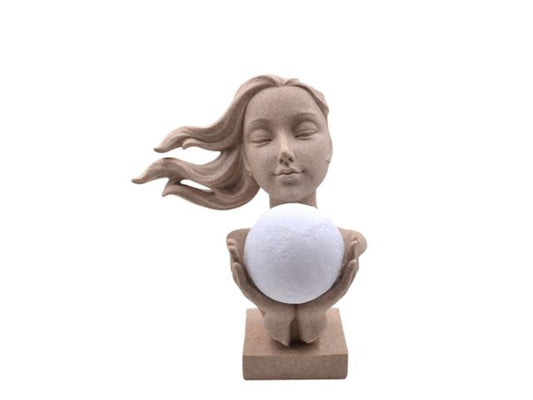 STATUA DONNA RESINA CON LUCE 31 CM Y201 S.I.PAR