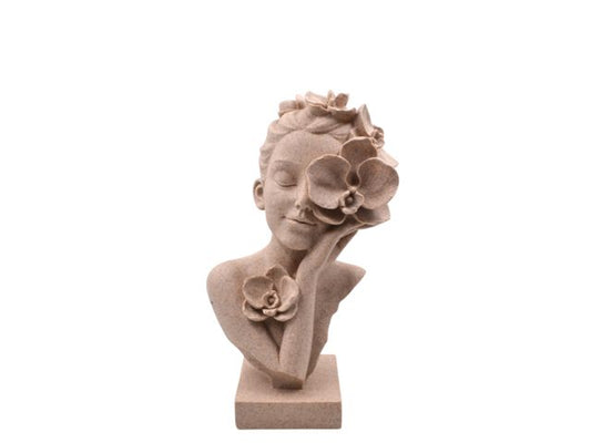 STATUA DONNA FIORE RESINA 31 CM Y202 S.I.PAR