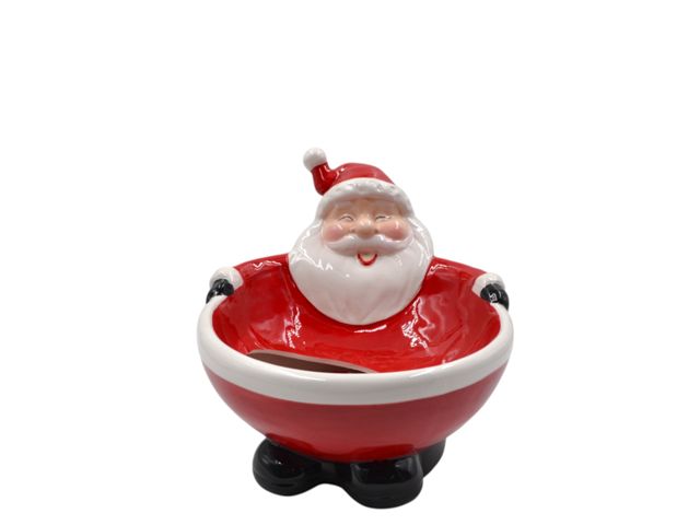 ANTIPASTIERA BABBO NATALE CERAMICA 19X16 CM T300 S.I.PAR