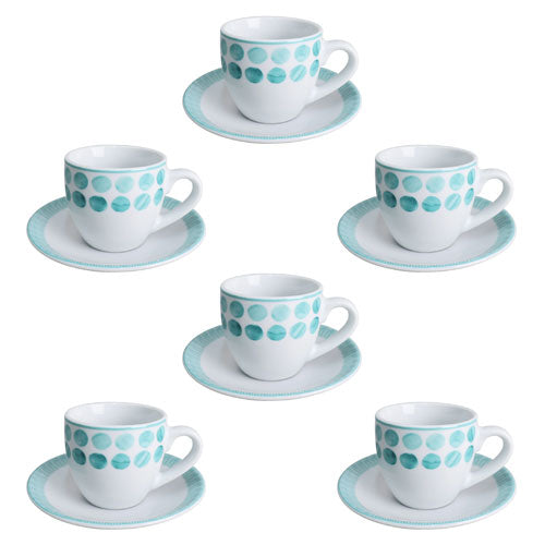 TAZZINE DA CAFFÈ 6 PZ "TABATA" VERDE 916 VILLA ALTACHIARA