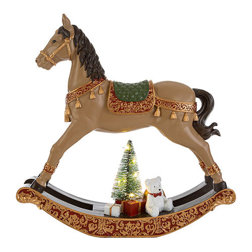 CAVALLUCCIO NATALIZIO RESINA BEIGE 29 CM 38520 LE STELLE