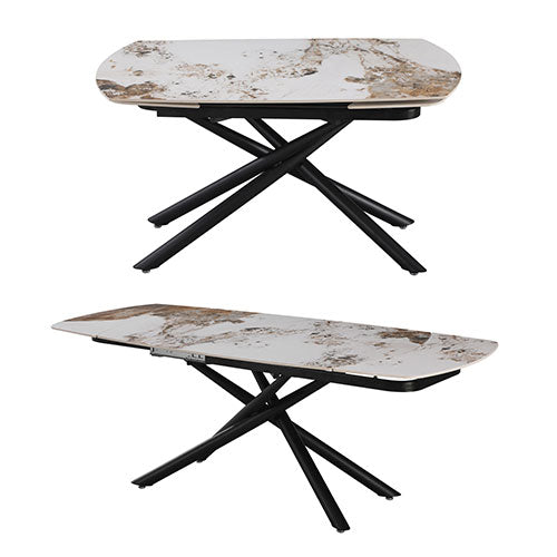 TAVOLO ALLUNGABILE "RYDER" 140-200 X 90 X 76 CM MARRONE 0051305 #cat