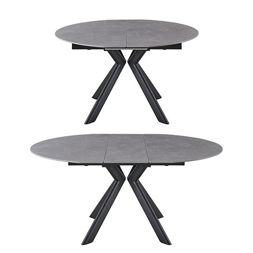 TAVOLO ALLUNGABILE "COLTRANE" 120-150 X 75 CM GRIGIO LUCIDO 0050586 #cat