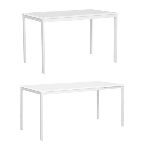 TAVOLO ALLUNGABILE "MAINZ" 120-160 X 74 X 75 CM BIANCO 0051638 #cat