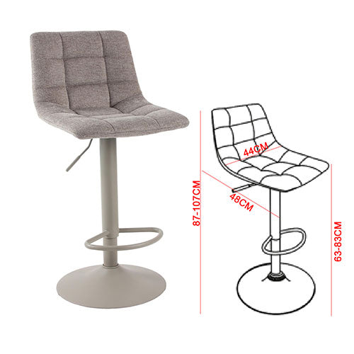 SGABELLO "CLAYTON" TORTORA 0051278 #cat