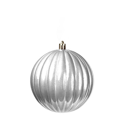 SFERA RIGATA 10 CM GRIGIO PERLATO PLASTICA 10710276 SILANI