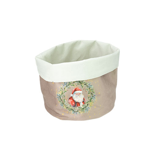 CESTINO PORTAPANE VELLUTO BABBO NATALE 13950049 SILANI