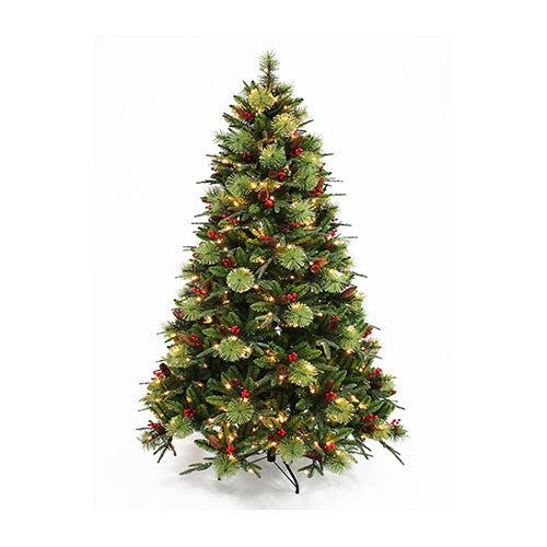 ALBERO DI NATALE "HOLLYWOOD" 180 CM 758 TIPS 300 LED BIANCO CALDO 6878010 NATALUNA