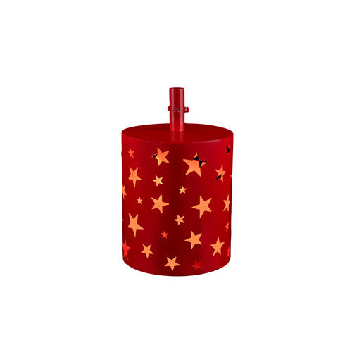 BASE ALBERO METALLO H 48 CM CON LUCE ROSSO M.082-1 7167026 NATALUNA