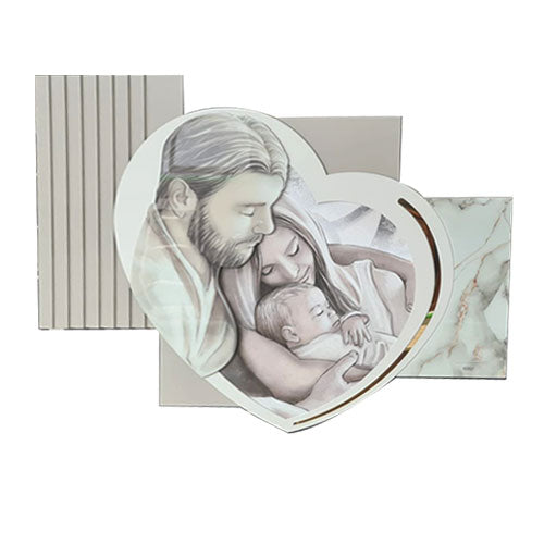 CAPOLETTO SAGOMATO 95 X 59 CM "SACRA FAMIGLIA" SAG72L TORTORA ARTIDEA