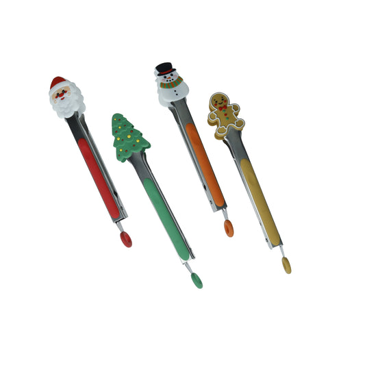 PINZE DOLCENATALE COLORI E SOGGETTI ASSORTITI 80101 BRANDANI SILICONE/INOX/TPR