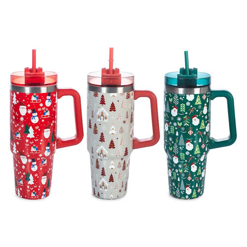 MUG TERMICO INOX NATALE VARI COLORI CC900 9036700 H&H