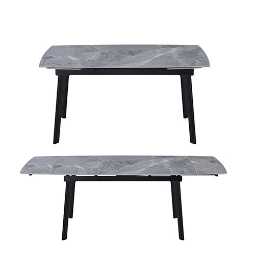 TAVOLO ALLUNGABILE "QUINCY" 150-210 X 85 X 75 CM GRIGIO LUCIDO 0051635 #cat