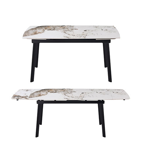 TAVOLO ALLUNGABILE "QUINCY" 150-210 X 85 X 75 CM MARRONE LUCIDO 0051637 #cat