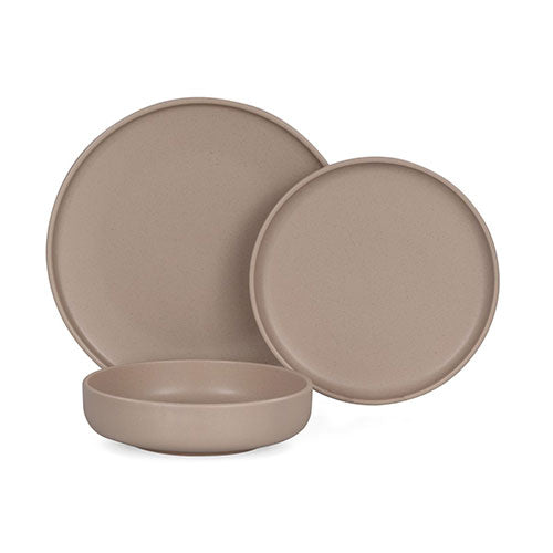 SERVIZIO PIATTI 18 PZ "SKANDIK" PEPPER TORTORA SAND 0049430 CASA COLLECTION
