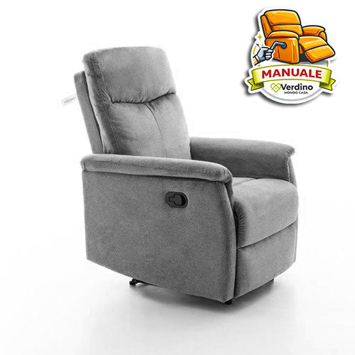 POLTRONA RELAX MANUALE "GISELLA" GRIGIO PS01003M-03 #cat
