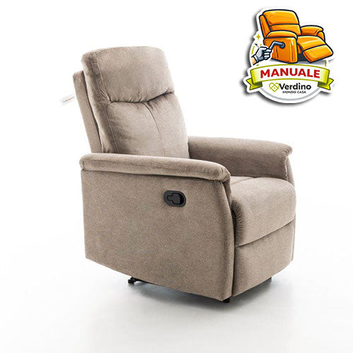 POLTRONA RELAX MANUALE "GISELLA" MARRONE PS01003M-09 #cat