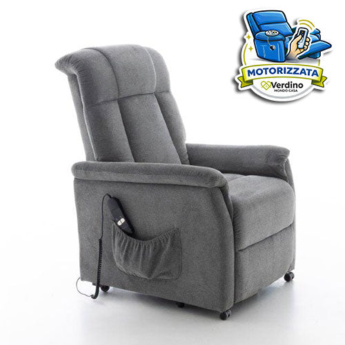 POLTRONA RELAX MOTORIZZATA "GLORIA" 1 MOTORE GRIGIO PS01002L-03 #cat