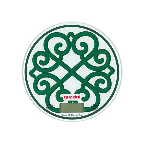 BILANCIA DA CUCINA TONDA IN VETRO "HARMONIA" FOREST GREEN 13660064 GUZZINI