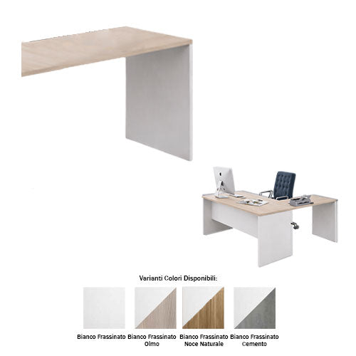 PROLUNGA PER SCRIVANAIA 80 X 60 CM BIANCO-OLMO LIN #cat