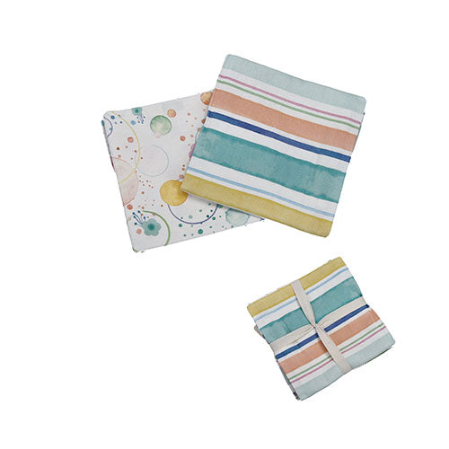 STROFINACCIO SET 2 PEZZI RIGHE-BOLLE PICCOLE "BOLLICINE" 10383 BRANDANI