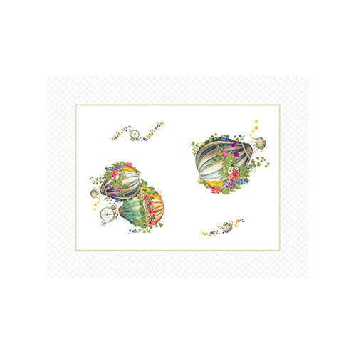 TOVAGLIA BORDATA MONGOLFIERE 140 X 180 CM "WONDERLAND" 10359 BRANDANI