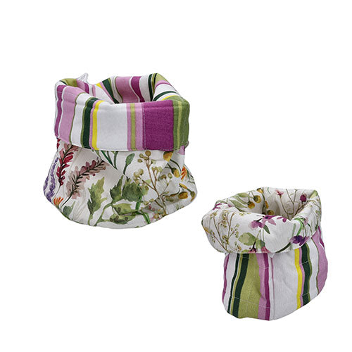 CESTINO TONDO DOUBLEFACE RIGHE-ALLOVER "RISVEGLIO" 10398 BRANDANI