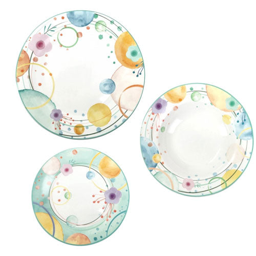 SERVIZIO PIATTI 18 PZ "BOLLICINE" 51790 BRANDANI
