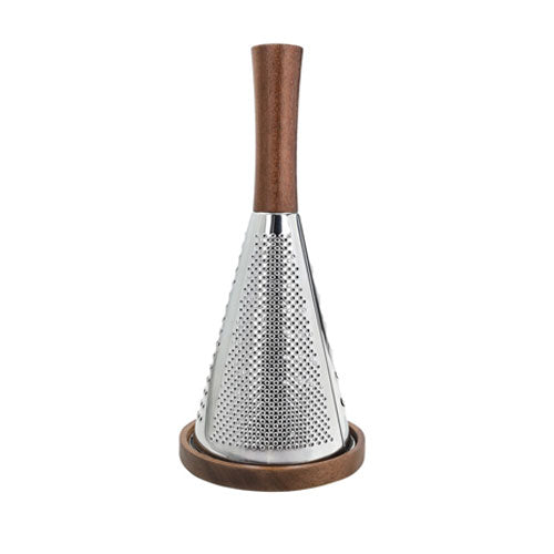 GRATTUGIACONO 3 IN 1 ACCIAIO CON MANICO E BASE ACACIA "CUCINA&TECHNO" 50203 BRANDANI