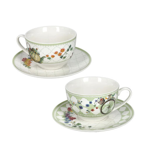 TAZZA THE' SET 2 PZ "WONDERLAND" 51832 BRANDANI