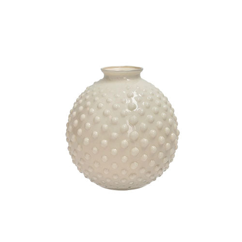 VASO "BOLLE" 16 CM AVORIO VETRO 51856 BRANDANI
