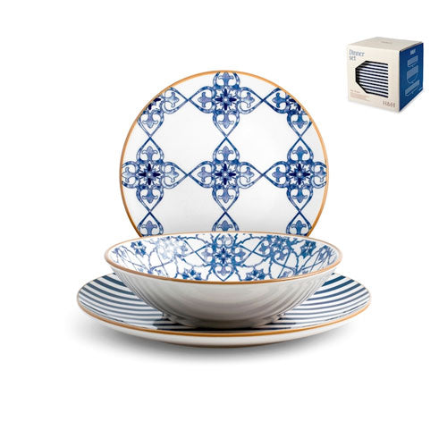 SERVIZIO PIATTI 18 PZ "COUPE MADEIRA" 1541100 H&H